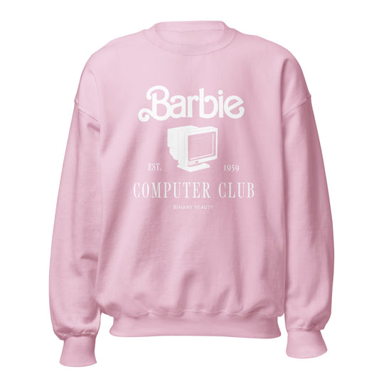 BRB Computer Club Crewneck in Pink