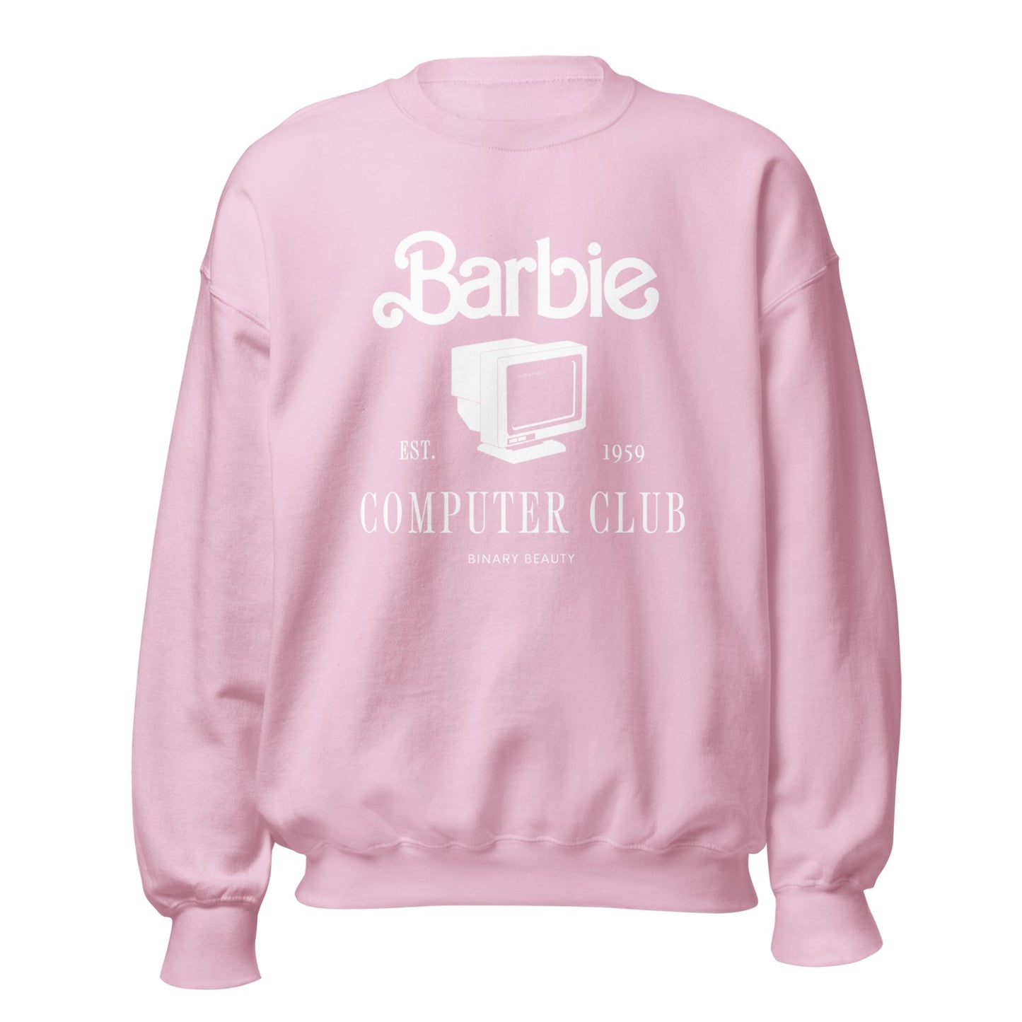 BRB Computer Club Crewneck in Pink
